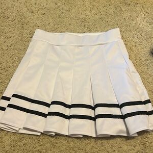 White and black cheerleader costume skirt